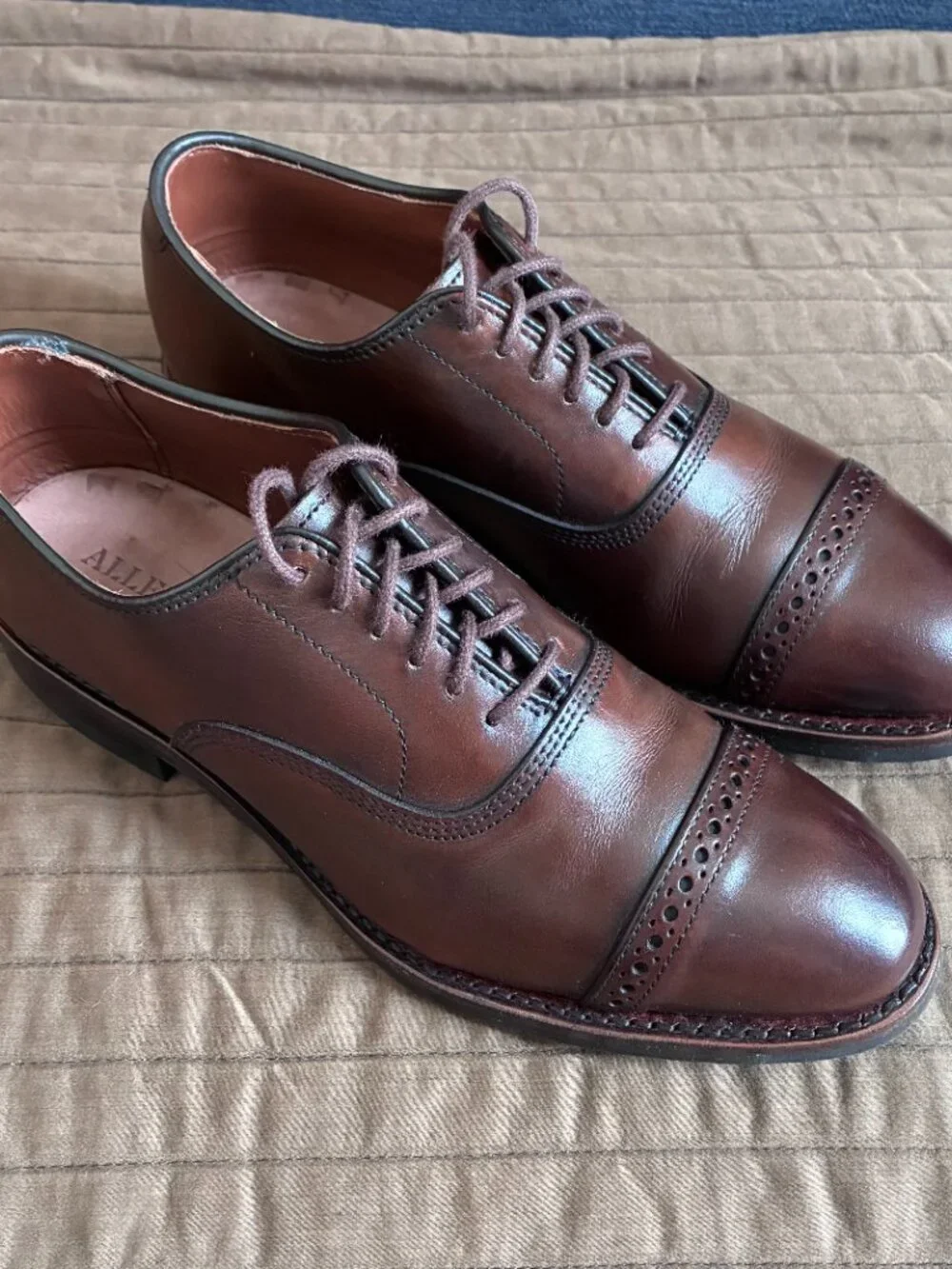 Allen Edmonds Fifth Avenue Oxford Dress Shoes Chili Leather Dainite Sole Men 6D
